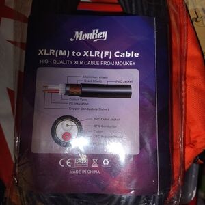 Black XLR(M) to XLR(F) Cable